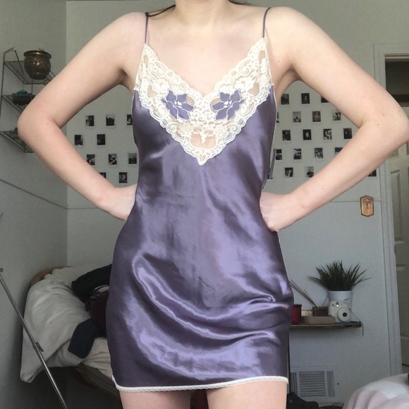 Vintage Dresses & Skirts - Val Mode • Vintage Lavender Slip Dress